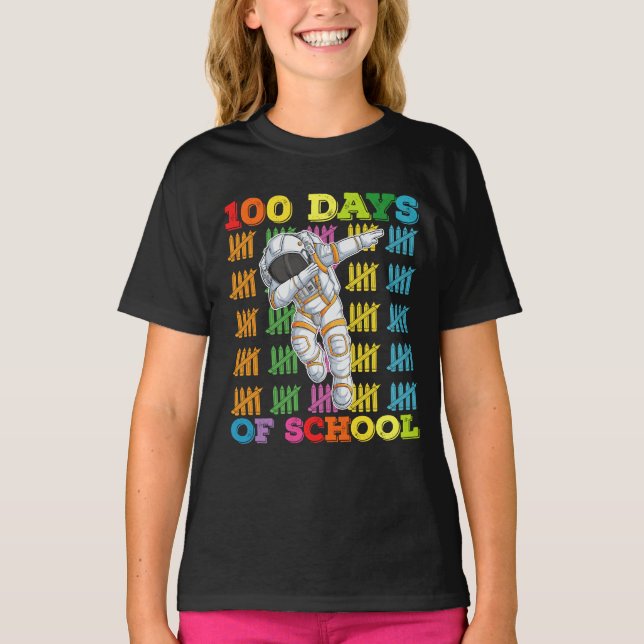 Camiseta 100 Dias De Escola Professor Astronauta (Frente)