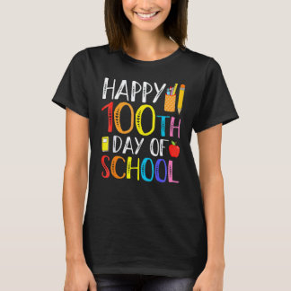 Camiseta 100 Dias De Escola Professor E Aluno 100 Dias Mais
