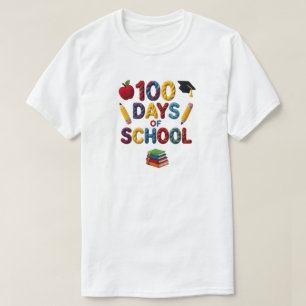 Camiseta 100 Dias de Escola, Professora, Pequena Senhora 10
