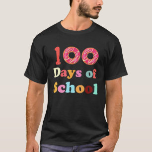Camiseta 100 Dias de Escola Professores Crianças Groovy 100