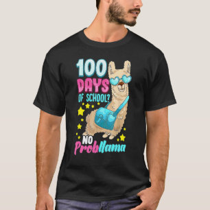 Camiseta 100 Dias de Escola Sem Problema Llama 100º dia 1