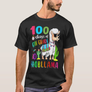 Camiseta 100 Dias De Escola Sem Problema Llama 6º Ano Ens