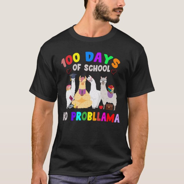 Camiseta 100 dias de escola sem problemas (Frente)
