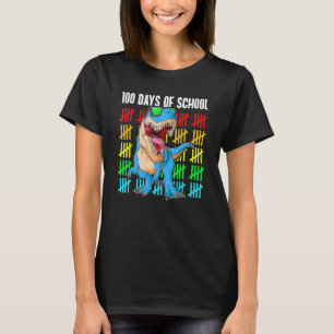 Camiseta 100 Dias De Escola T Rex Para Professor Aluno 100º