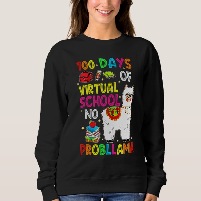 Camiseta 100 Dias De Escola Virtual Sem Professores Prob Ll (Frente)
