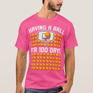 Camiseta 100 Dias De Escolar Basquete 100º Dia De Chamas Te