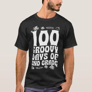 Camiseta 100 Dias De Estilo De Escola 60s E 70s De segundo