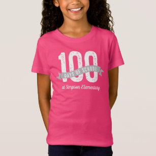 Camiseta 100 dias de estudante personalizado brilhante da e