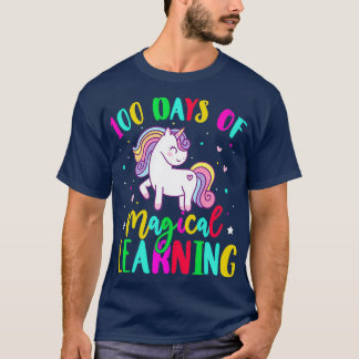 Camiseta 100 dias de estudos de Unicórnio da Escola de Educ