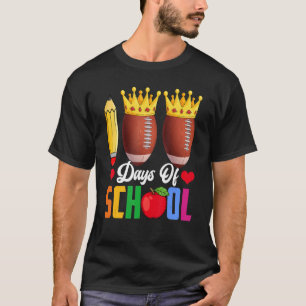Camiseta 100 Dias De Fãs De Futebol Escolar 100.º Dia Do Sc