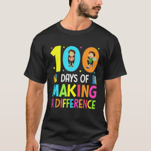 Camiseta 100 Dias De Fazer Diferença 100º Dia De Escola