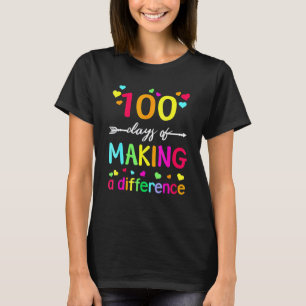 Camiseta 100 Dias De Fazer Diferença Professor 100º Dia De