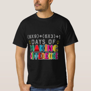 Camiseta 100 dias de Fazer escolar a diferença,100 dia