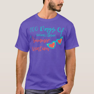 Camiseta 100 Dias De Férias De Verão Mais Estreitas 20