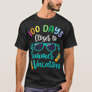 Camiseta 100 Dias De Férias De Verão Para Professores