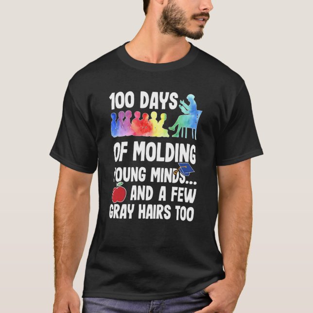 Camiseta 100 dias de formação de jovens mentes Jornada de P (Frente)