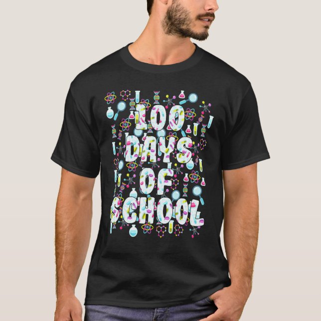 Camiseta 100 Dias De Futuro De Professores De Ciências Esco (Frente)