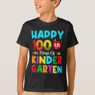 Camiseta 100 Dias De Jardim De Infância 100º Dia Da Escola