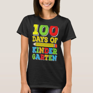 Camiseta 100 Dias De Jardim De Infância 100º Dia De Escola 