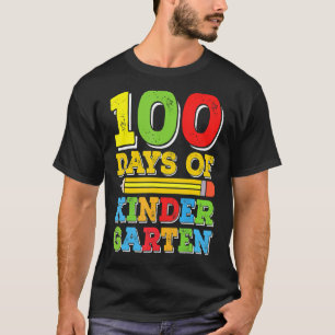 Camiseta 100 Dias De Jardim De Infância 100º Dia De Estudo