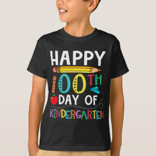 Camiseta 100 Dias De Jardim De Infância - Feliz 100º Dia Da