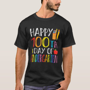 Camiseta 100 Dias De Jardim De Infância Feliz 100º Dia Da E