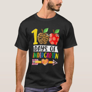 Camiseta 100 Dias De Jardim De Infância Leopardo 100º Dia O