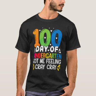 Camiseta 100 Dias De Jardim De Infância Me Fizeram Sentir L