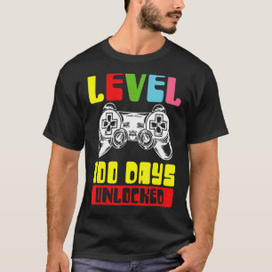 Camiseta 100 Dias De Jogo Escolar Nível 100 Dias Desbloquea
