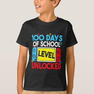 Camiseta 100 Dias De Jogos Desbloqueados No Nível Escolar 1