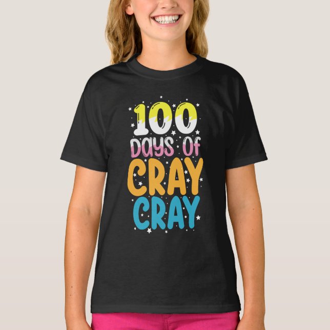 Camiseta 100 Dias De Maluco 100º Dia De Aula Professor (Frente)