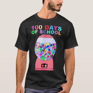 Camiseta 100 Dias De Máquina De Gumball Escolar Para Crianç