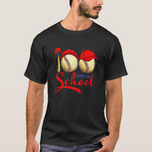 Camiseta 100 Dias De Menina De Professora De Baseball Na Es