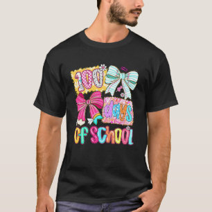 Camiseta 100 Dias de Meninas Coquette Laço 100º Dia de Esco