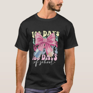 Camiseta 100 Dias De Meninas Da Escola Coquette Bow 100º Di