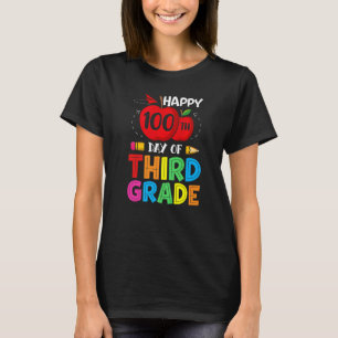Camiseta 100 dias de Meninas Professoras Meninas do 3º ano