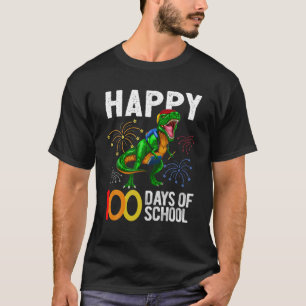 Camiseta 100 Dias De Mochila De Lápis T Rex Do Dinossauro