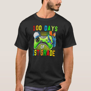 Camiseta 100 Dias De Nível De Primeiro Grau Desbloqueado 10