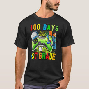 Camiseta 100 Dias De Nível De Primeiro Grau Desbloqueado 10