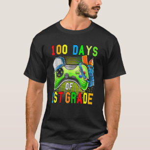 Camiseta 100 Dias De Nível De Primeiro Grau Desbloqueado 10