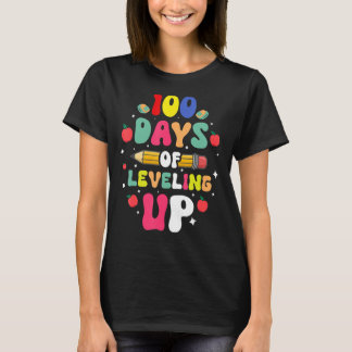Camiseta 100 dias de nivelamento de Professores Crianças Fe
