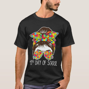 Camiseta 100 Dias De Óculos Solares Mensageiros Autismo Awa