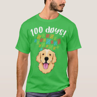 Camiseta 100 dias de Ouro de Cachorro Menino de Costume na 