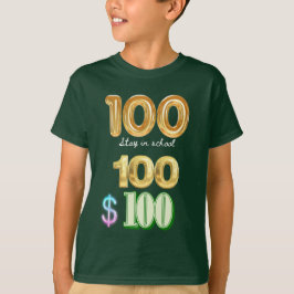 Camiseta 100 dias de permanência na escola