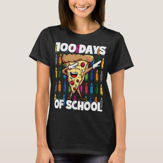 Camiseta 100 Dias de Pizza de Pepperoni para Dabbing Escola