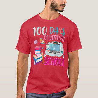 Camiseta 100 Dias De Presente De Professores De Escolas Vir