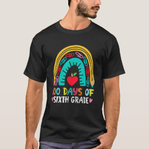 Camiseta 100 Dias De Professor(a) Da Sexta Série Mais Intel