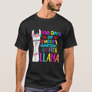 Camiseta 100 Dias De Professor De Jardim De Infância Sem Pr