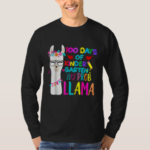 Camiseta 100 Dias De Professor De Jardim De Infância Sem Pr