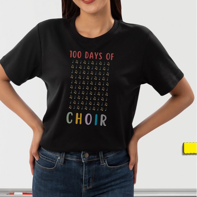 Camiseta 100 dias de Professor de Música no 100º Dia da Esc (Criador carregado)